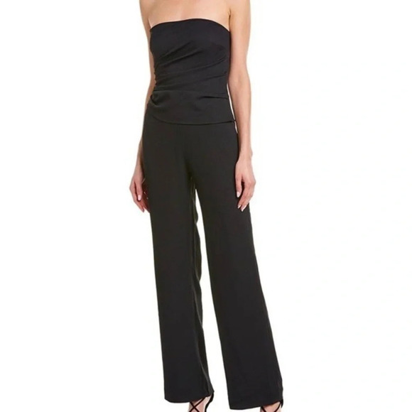 Ronny Kobo Ambre Strapless Jumpsuit in Black - Picture 1 of 13